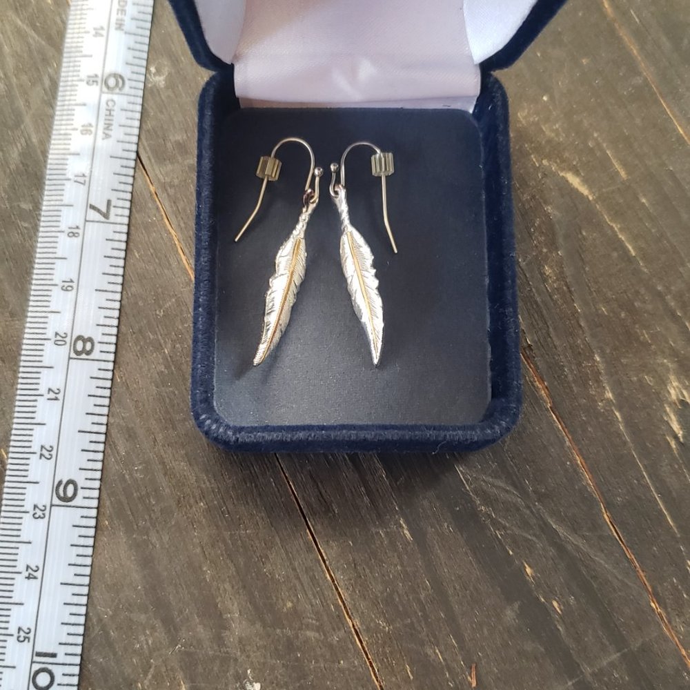 feather dangle earrings